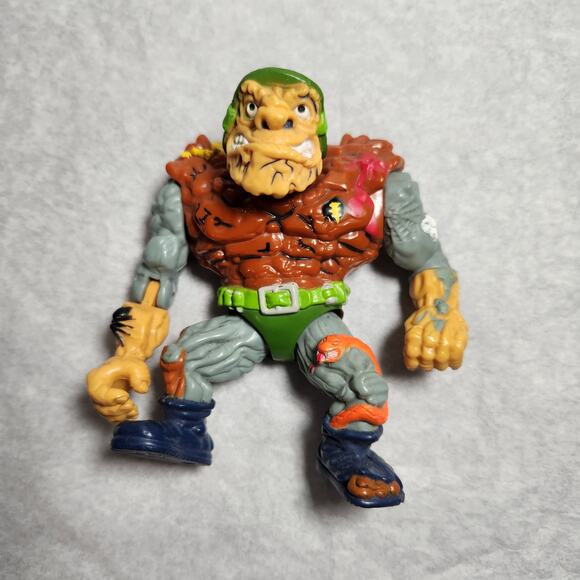 TMNT Vintage 4.5" General Traag And 4.75" Rat King Playmates 1989 Pre-owned - Picture 3 of 7